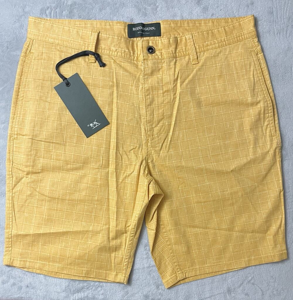 New Rodd & Gunn Mens 32 Shorts Tuscan Plaid Quiet Luxury Old Money MSRP $128